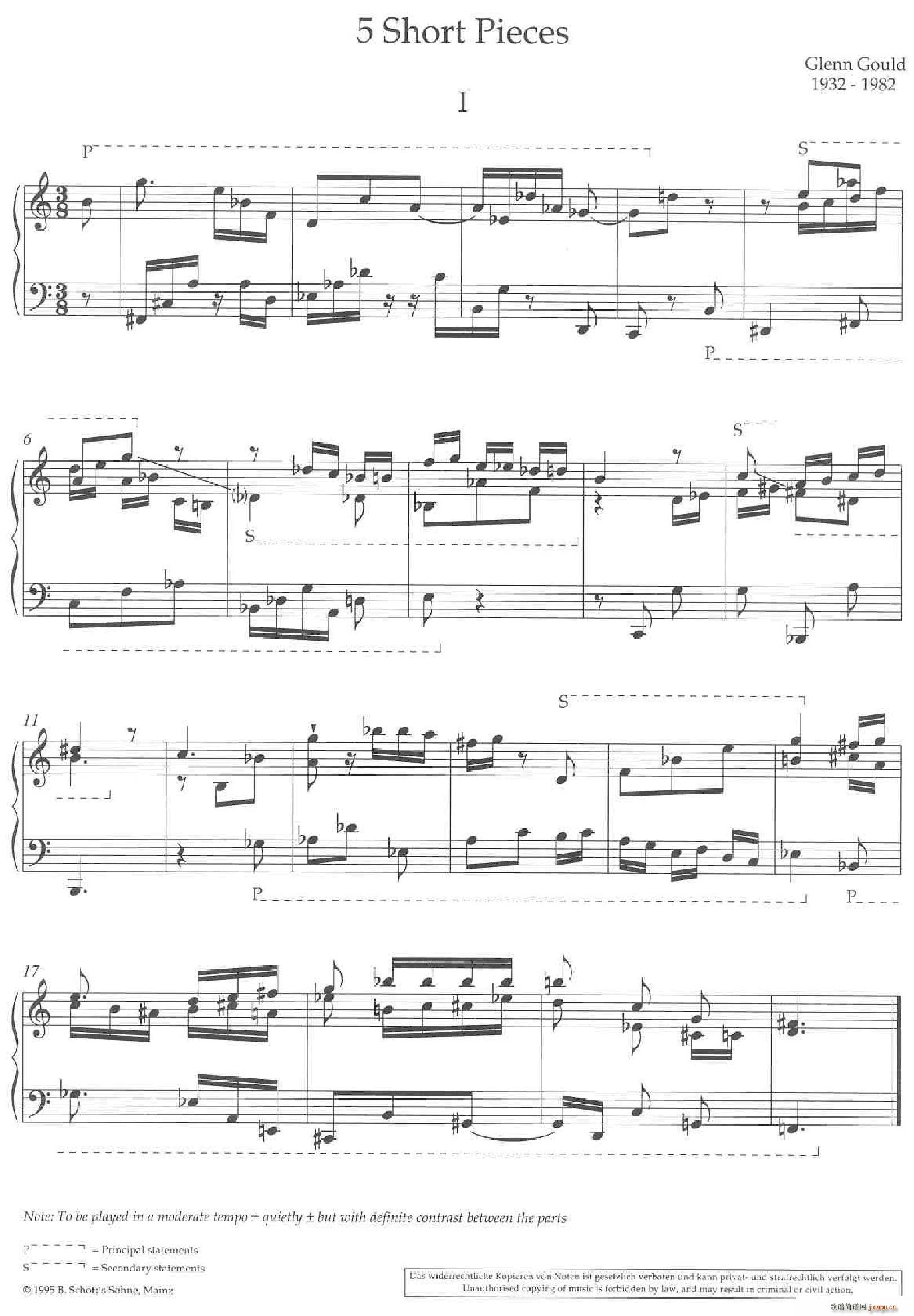 Glenn Gould 5 Short Pieces 5 Short Pieces(ʮ�ּ�����)1