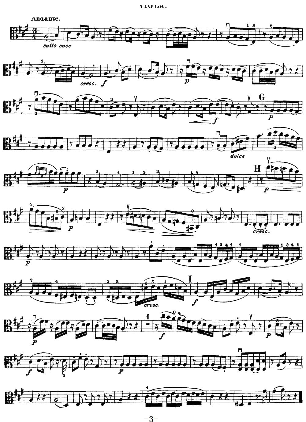 Mozart Quartet No 21 in D Major K 575 Viola(ʮ�ּ�����)3