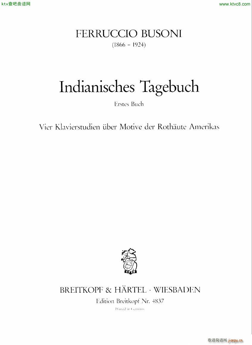 Busoni Indianisches Tagebuch 1(����V)1