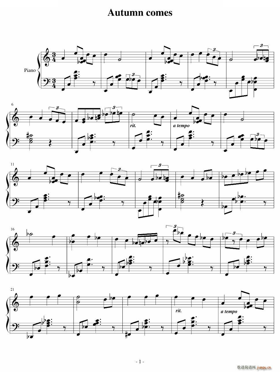 Autumn comes jazz waltz(ʮ�ּ�����)1