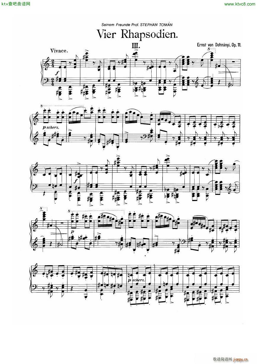 Dohn��nyi op 11 Four Rhapsodies(����V)29