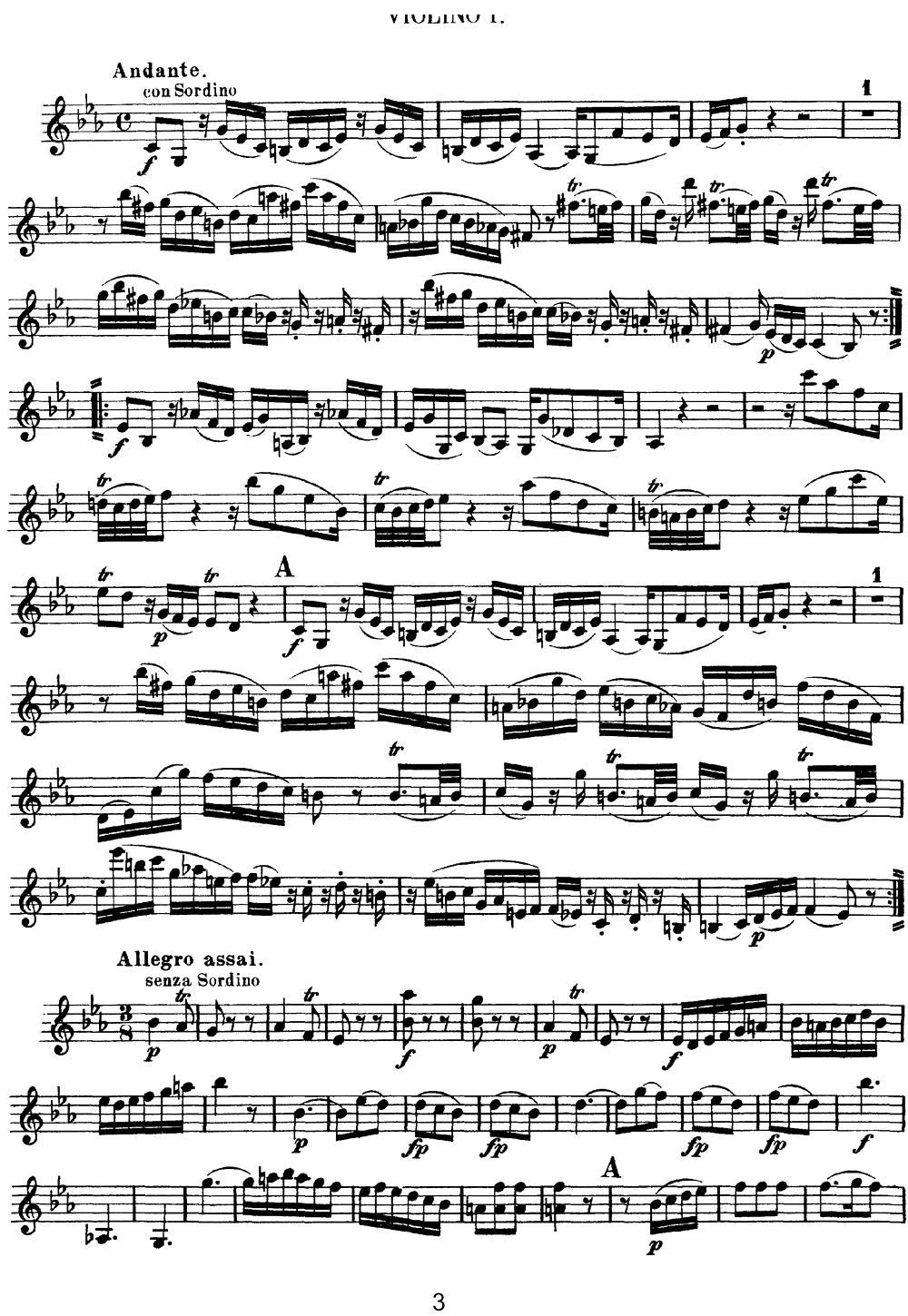Mozart Quartet No 11 in Eb Major K 171 Violin 1(ʮ�ּ�����)3