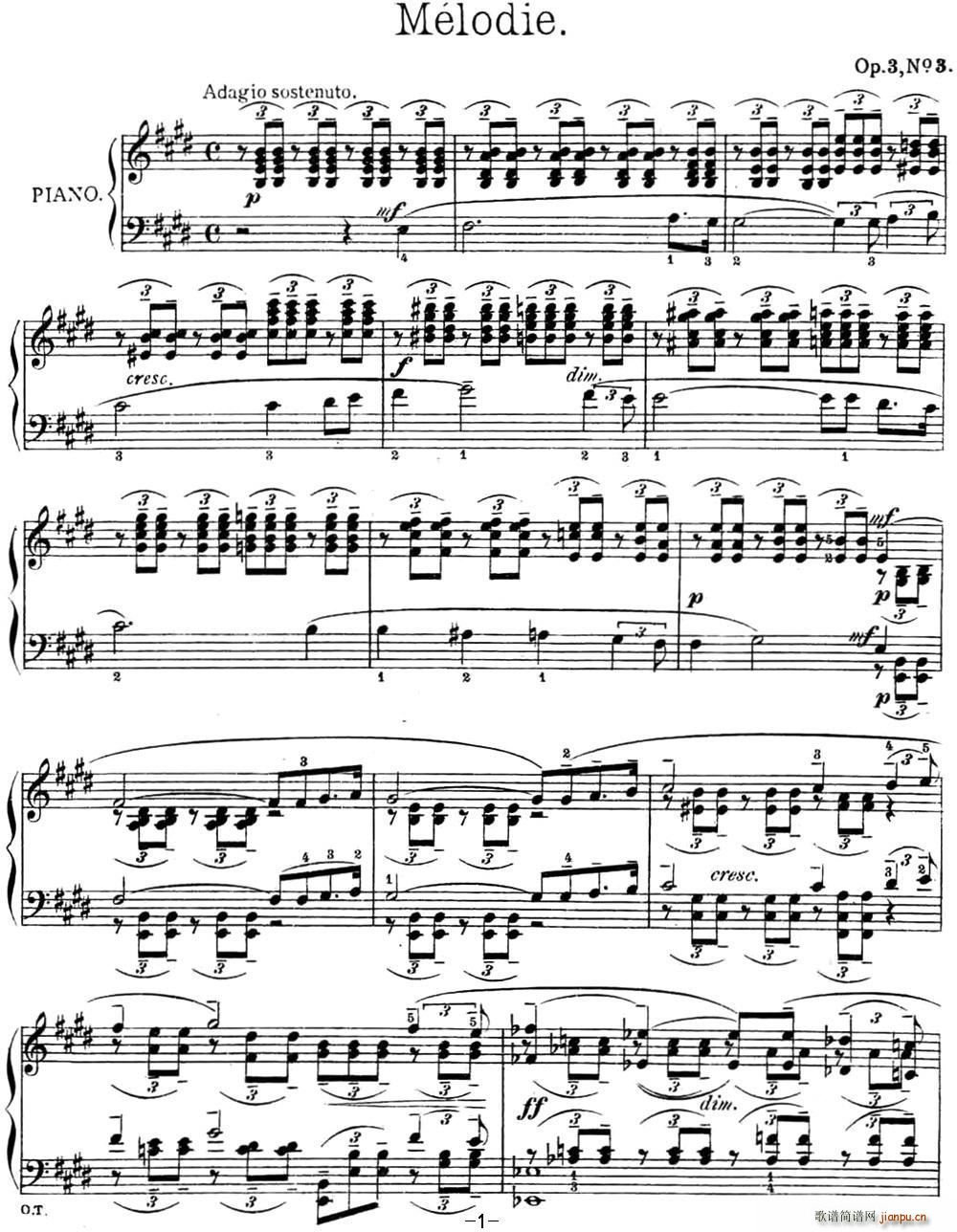 ���լ����Z�� ����СƷ�� Op 3 No 3 ���� E���{(����V)1