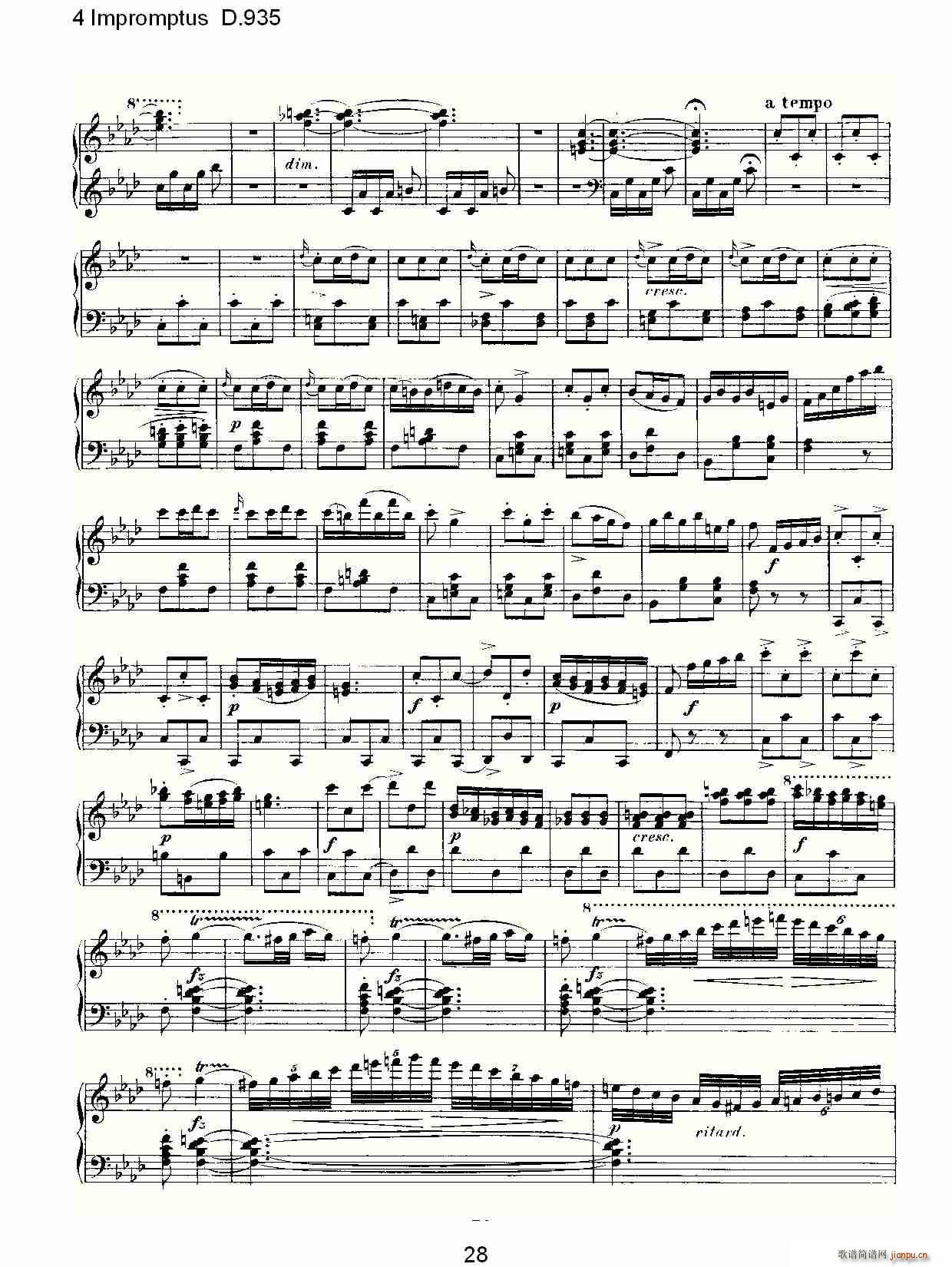 4 Impromptus D.935(ʮ�ּ�����)28