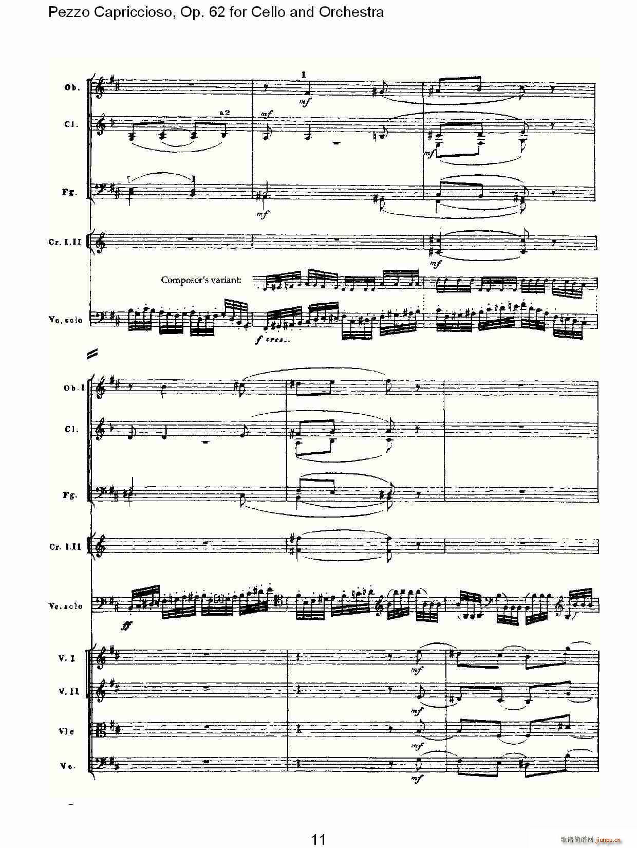 Pezzo Capriccioso, Op.62(�������V)11