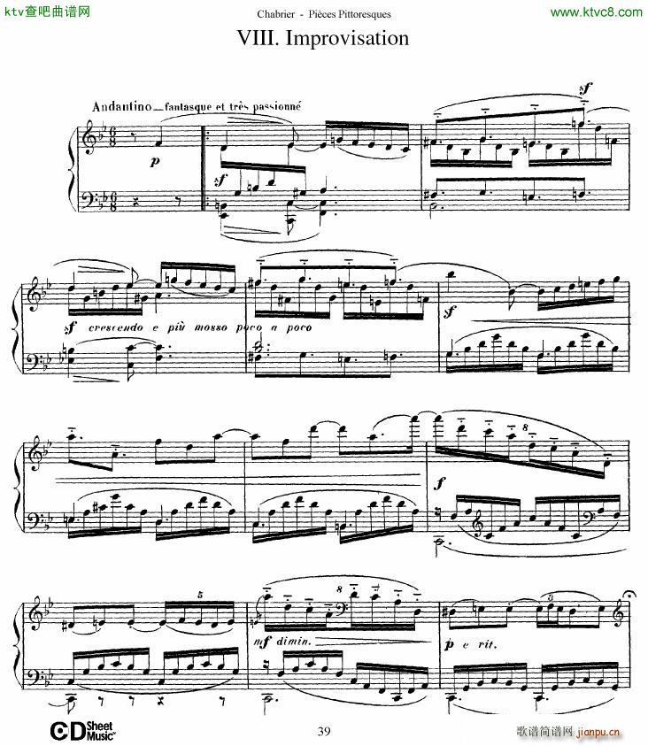 Chabrier Pi��ces Pittoresques 7 10(����V)10