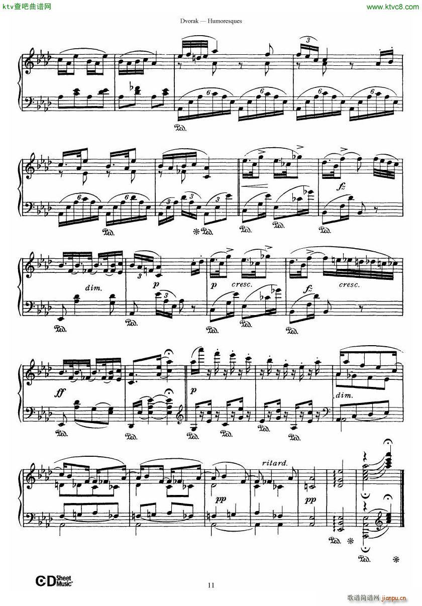 Dvor��k op 101 8 Humoresques(����V)11