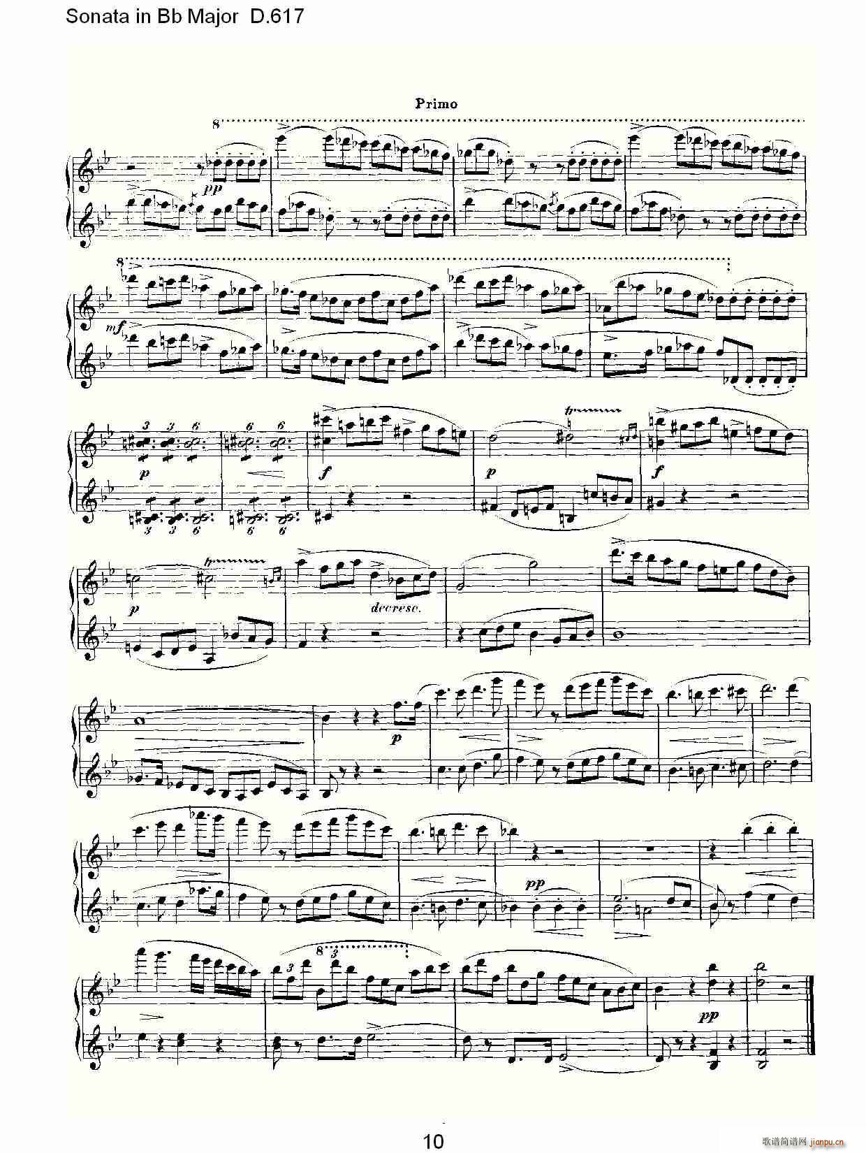 Sonata in Bb Major D.617(ʮ�ּ�����)10