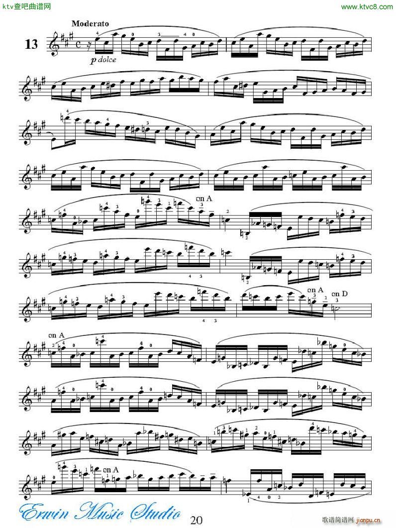 ���R�ɠ� 42�׾�����Rudolphe Kreutzer 42 Studies 13 21(ʮ�ּ�����)1