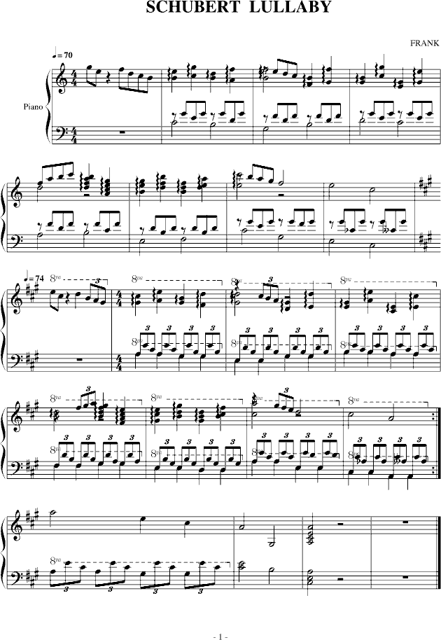 SCHUBERT LULLABY(����V)1