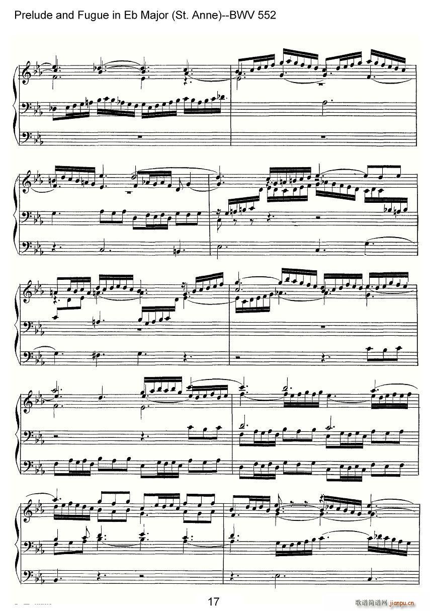 Prelude and Fugue in Eb Major St Anne BWV 552 ���L(f��ng)��(ʮ�ּ�����)17