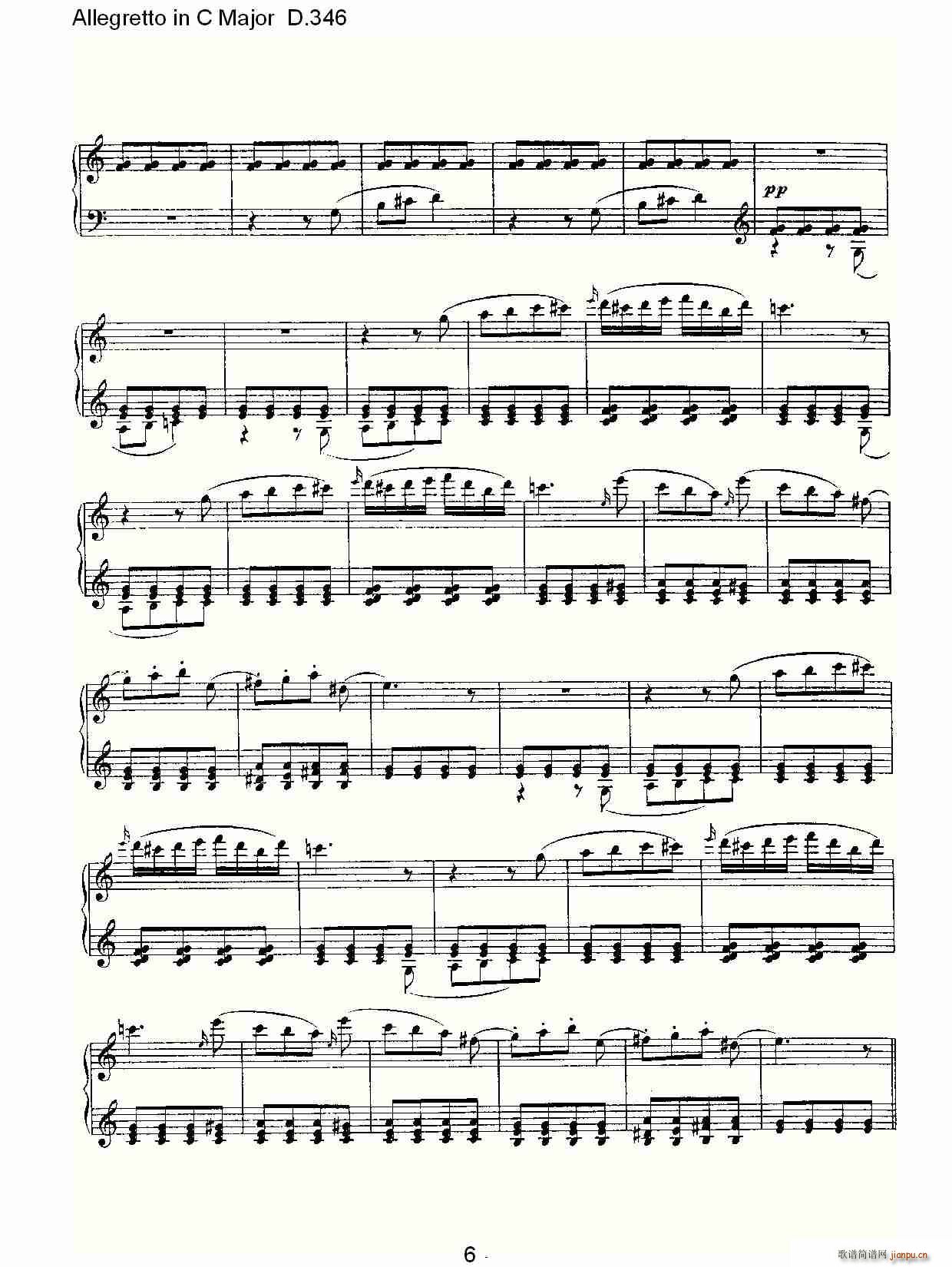 Allegretto in C Major D.346(ʮ�ּ�����)6