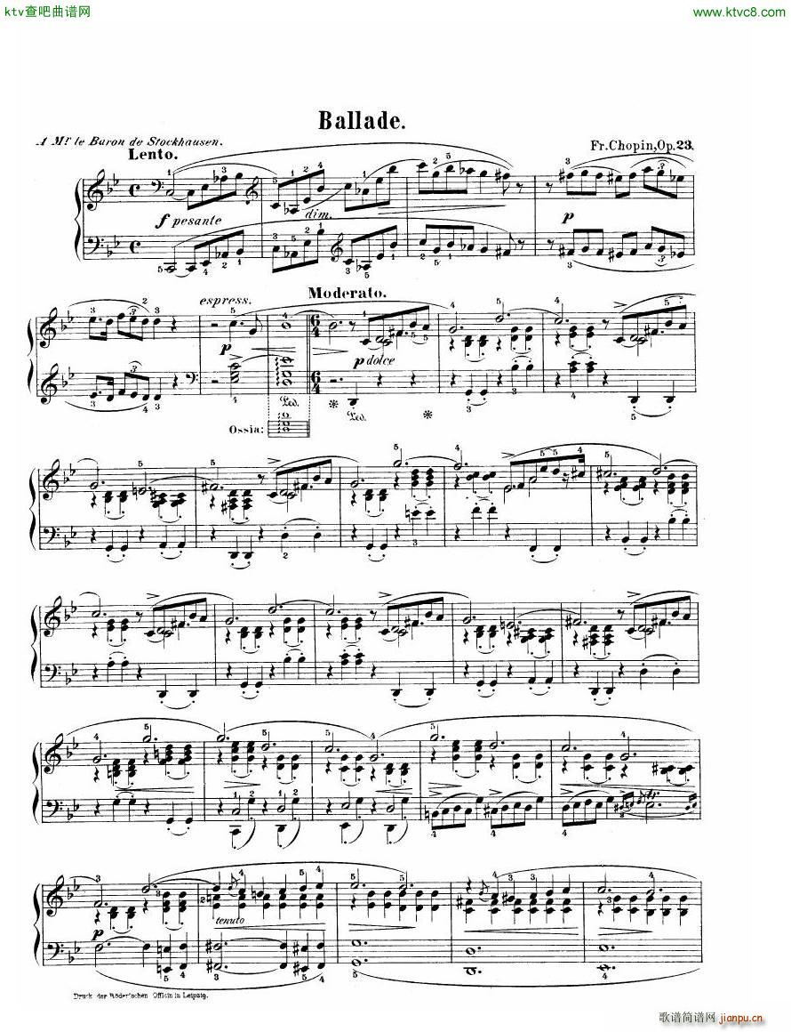 Chopin Ballade no 1 in G minor op 23(����V)1