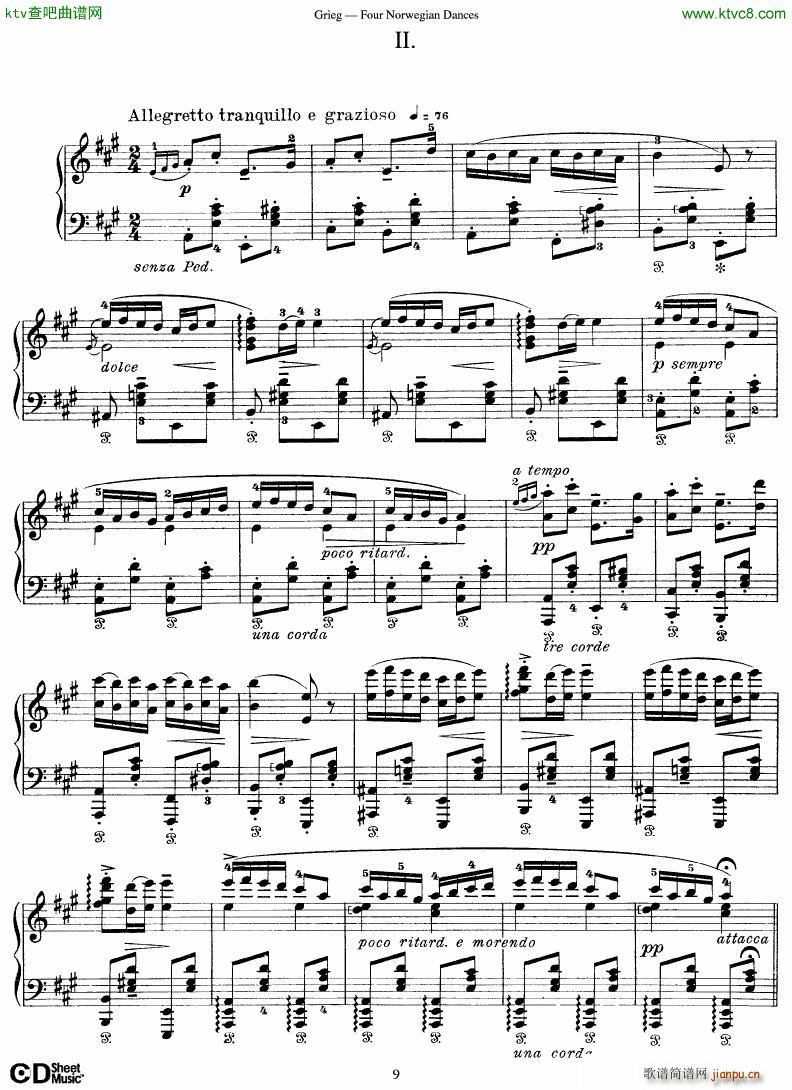 Grieg Four Norwegian Dances(����V)9