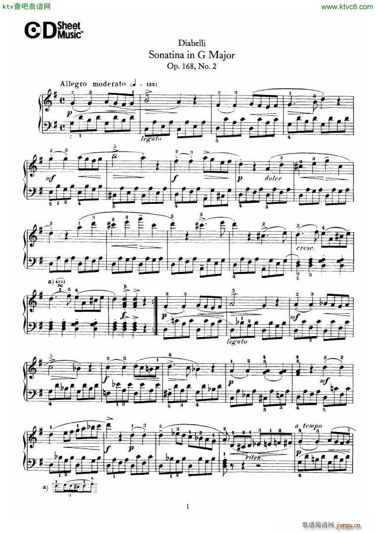 Diabelli Sonatinas Op 168 No 1 7 34P(����V)5
