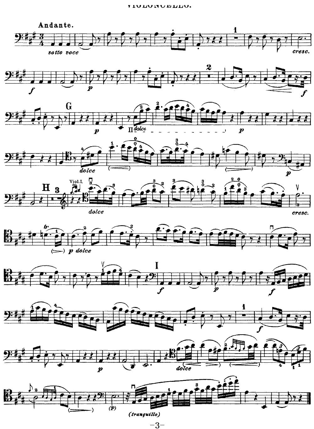 Mozart Quartet No 21 in D Major K 575 Cello(ʮ�ּ�����)3