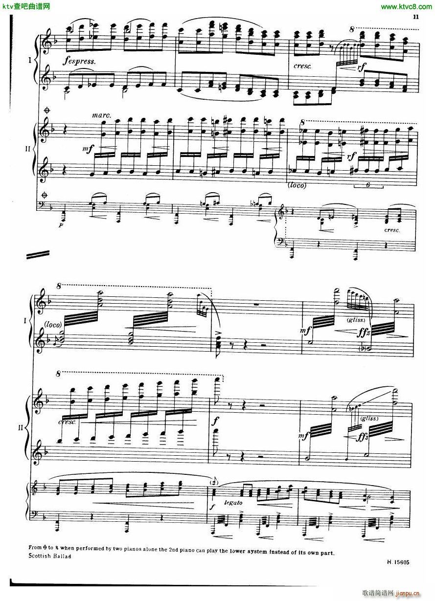 Britten Scottish Ballad op 26 arr for 2 pianos(����V)12