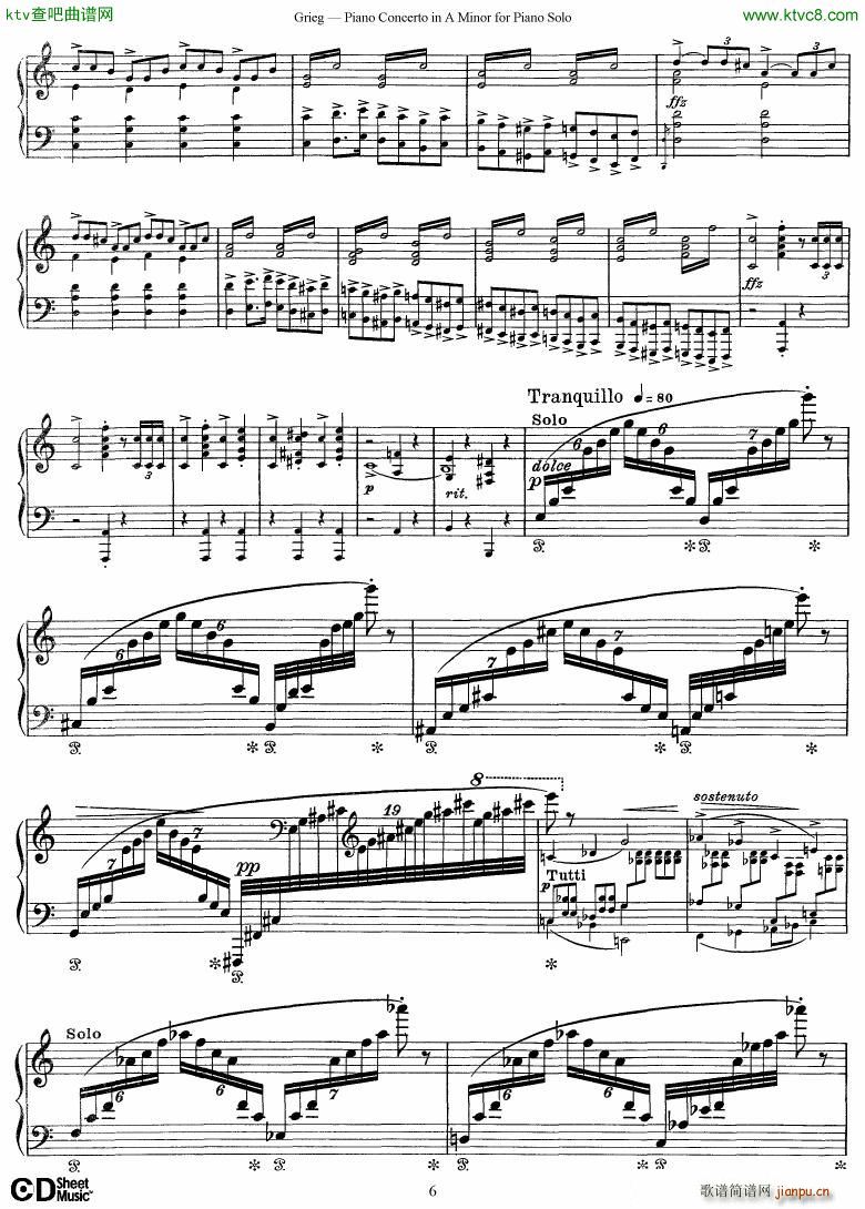 Grieg Piano Concerto solo arr 2 byGrieg(����V)6