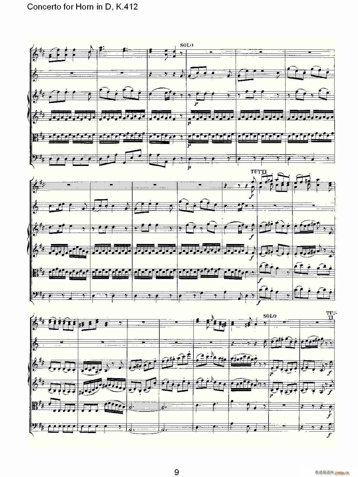 Concerto for Horn in D, K.412(ʮ�ּ�����)9