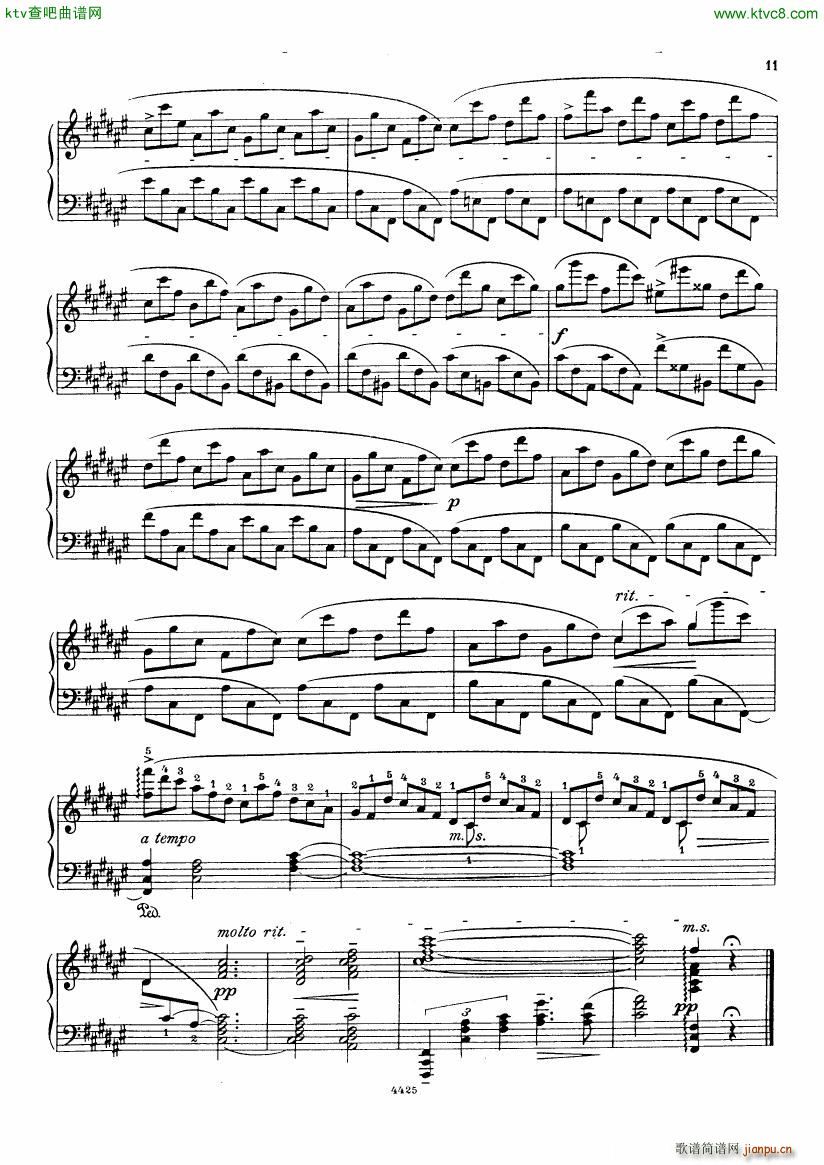 Bortkiewicz 10 Preludes Op 33(����V)11