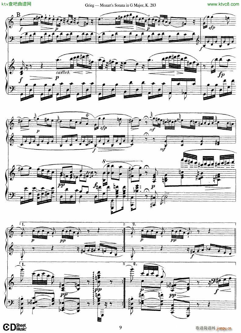 Grieg Sonata K 582 Mozart 2nd Piano Grieg(����V)9