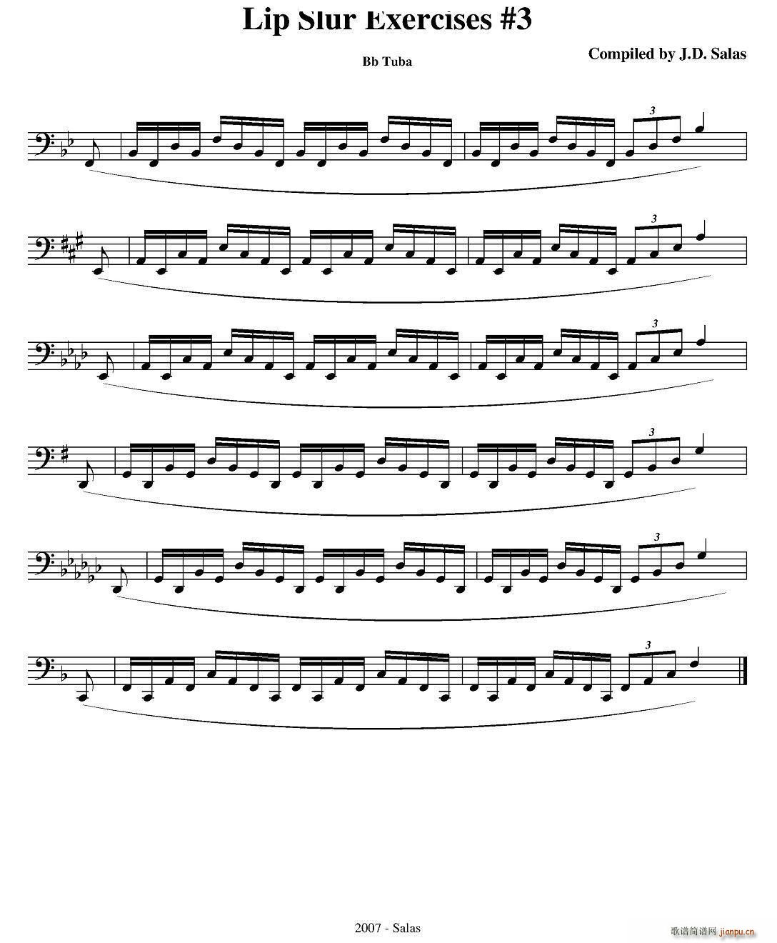 Lip Slur Exercise Bb Tuba ��̖�����̲��x��(ʮ�ּ�����)3