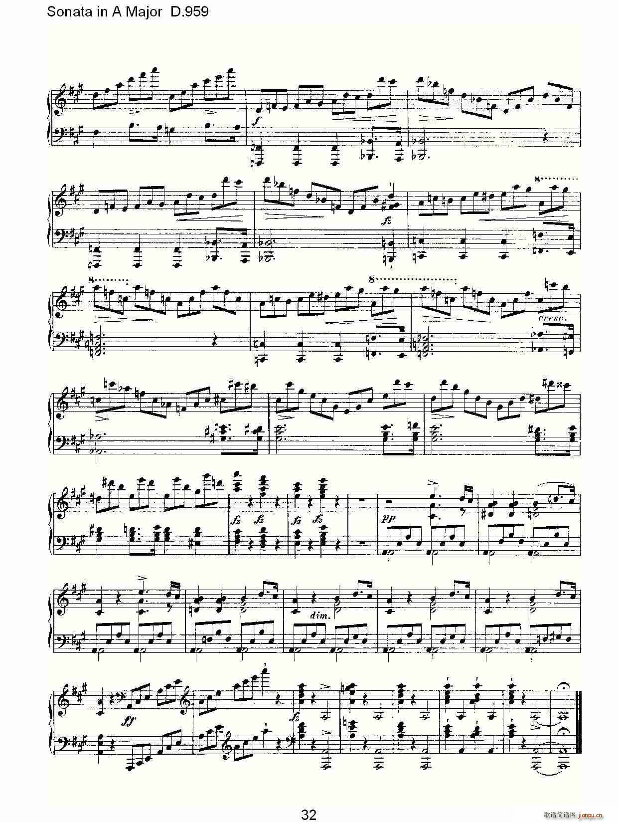 Sonata in A Major D.959(ʮ�ּ�����)32