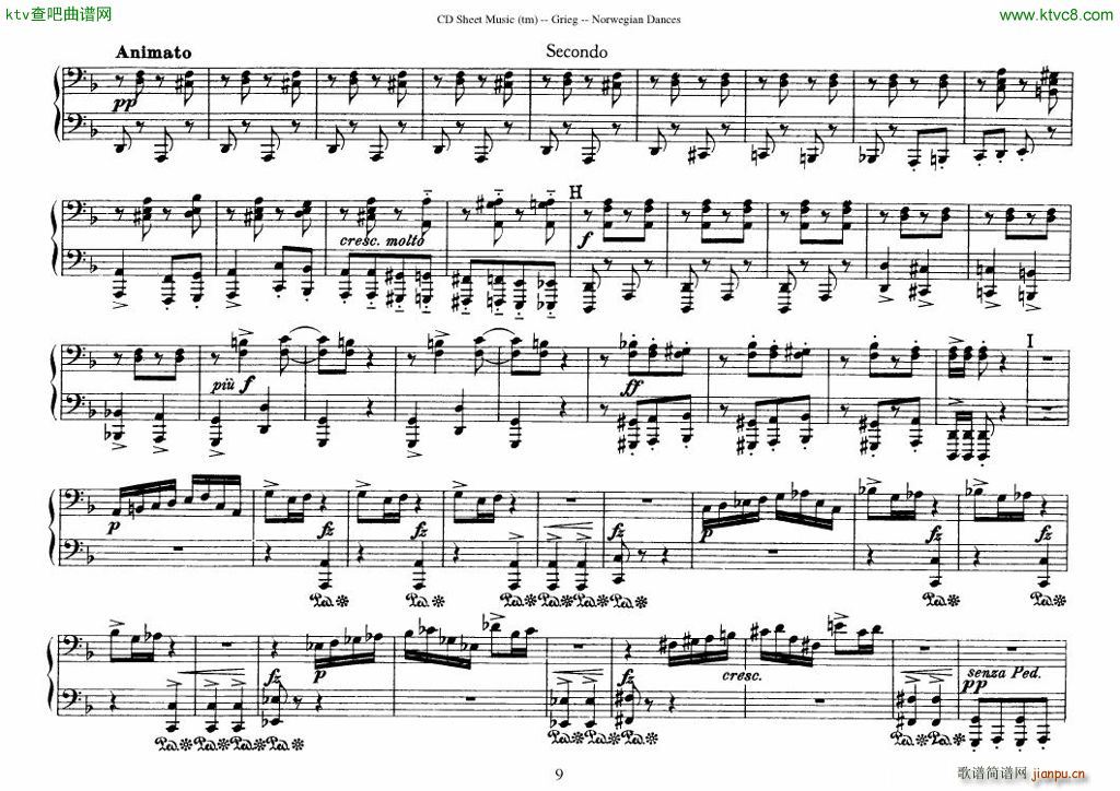 Grieg Norwegian Dance Op 35 1 4 Duet(����V)9