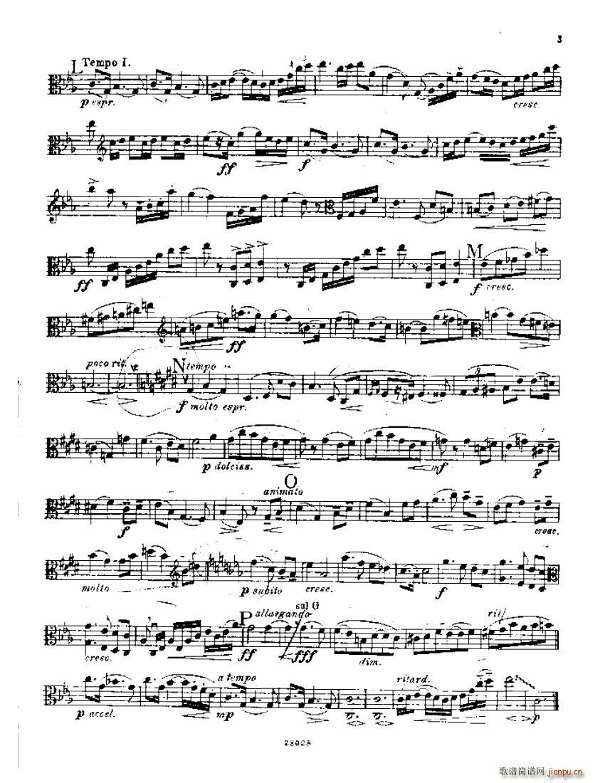 Bowen viola sonata No 1 Va part(����V)3