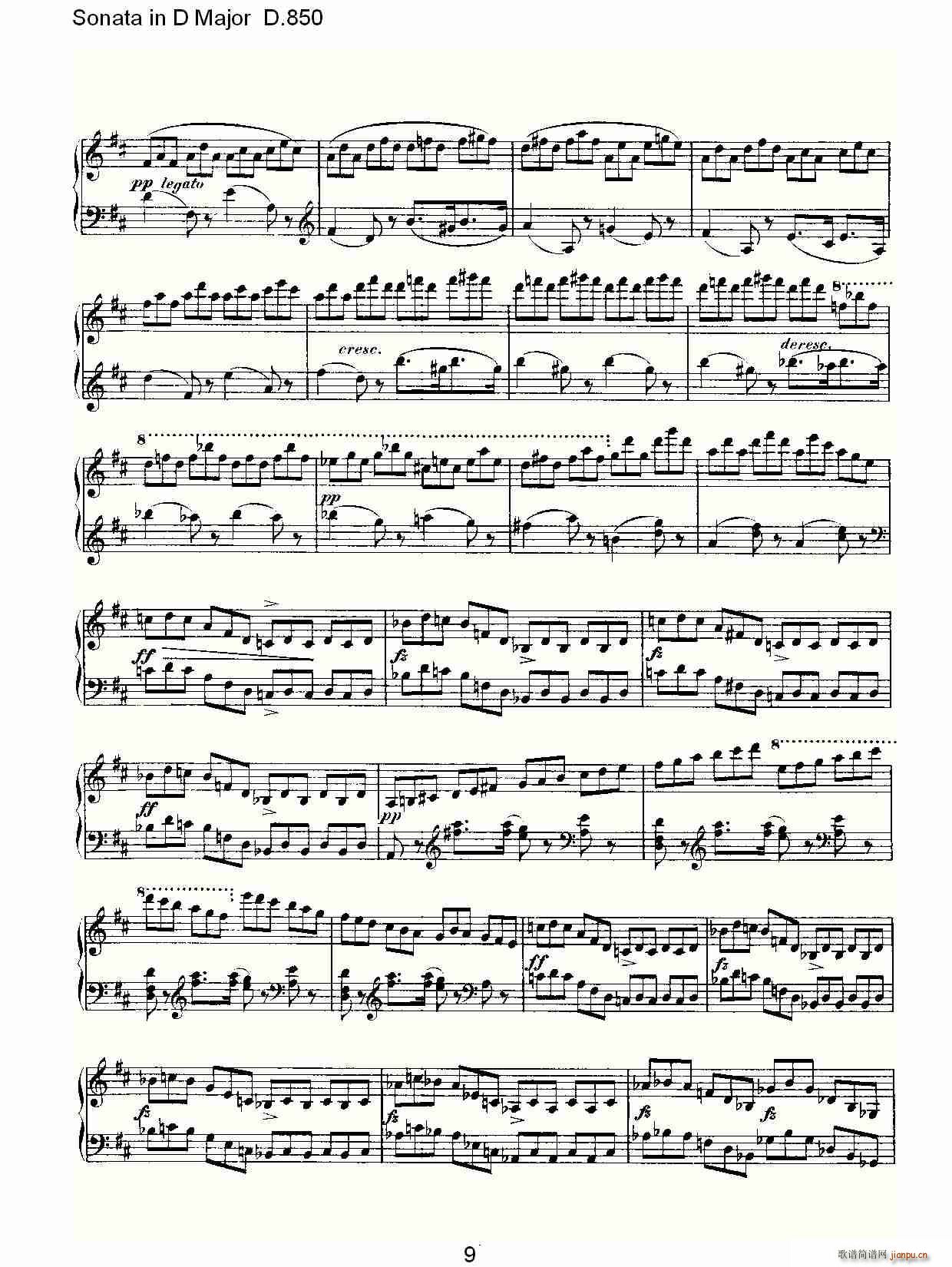 Sonata in D Major D.850(ʮ�ּ�����)9