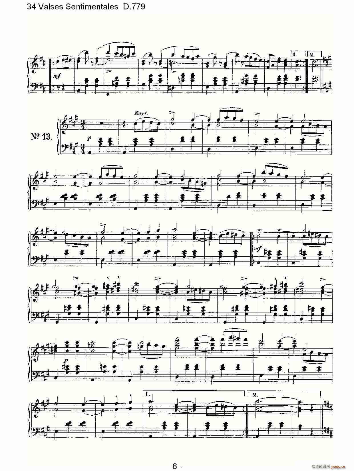 34 Valses Sentimentales D.779(ʮ�ּ�����)6