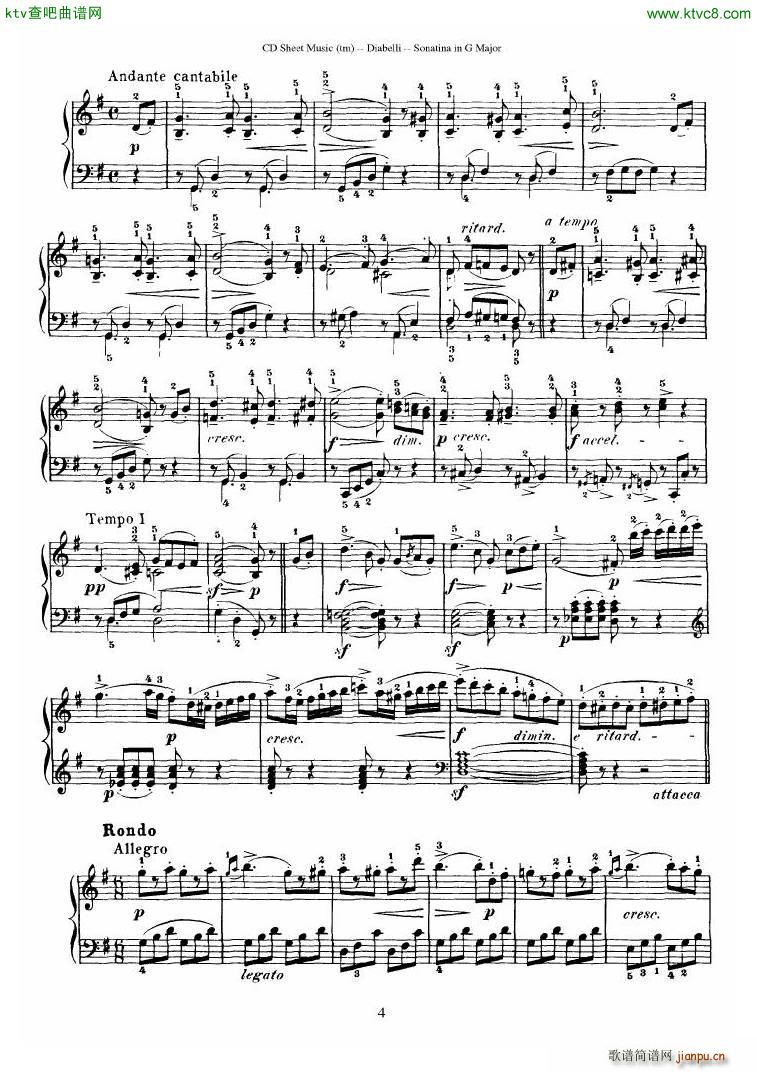 Diabelli Sonatinas Op 168 No 1 7 34P(����V)27