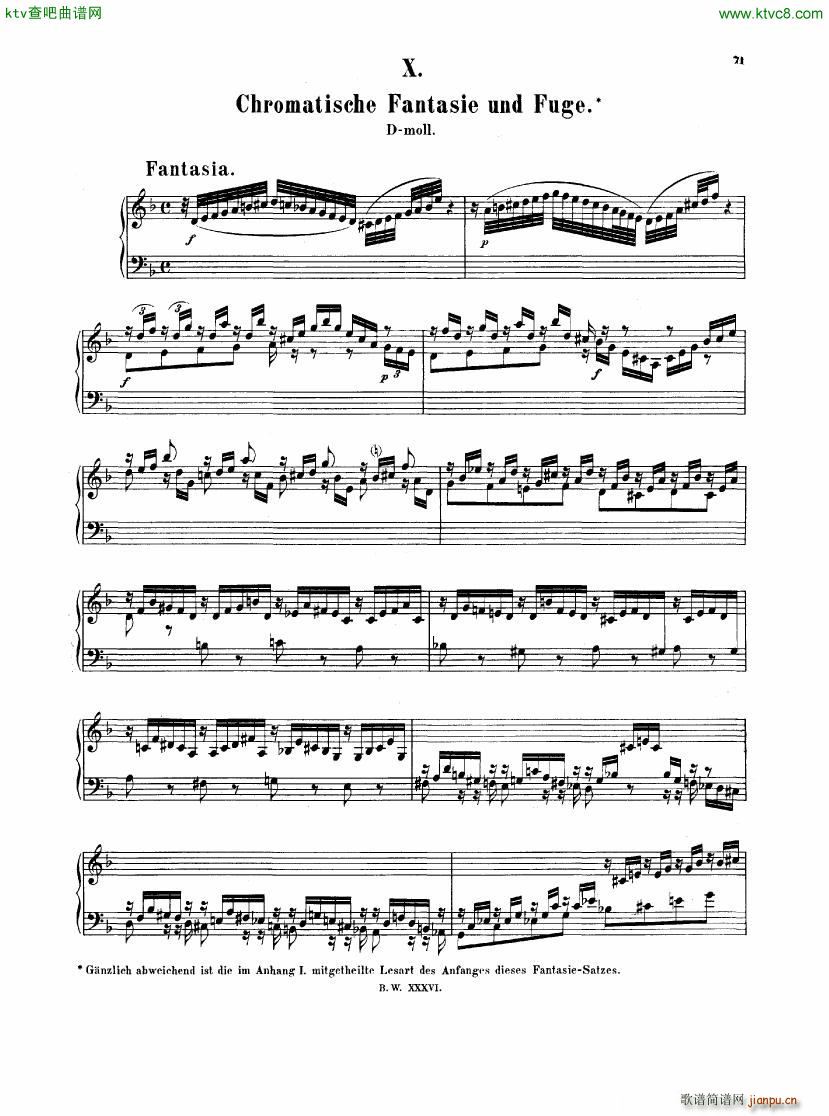 Bach JS BWV 903 Chromatische Fantasie Fuge(����V)1