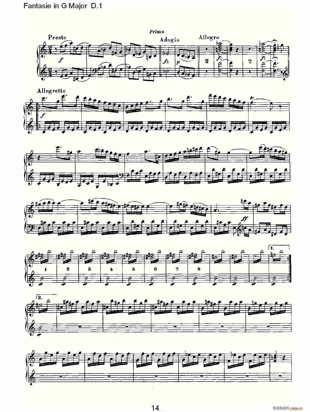 Fantasie in G Major D.1(ʮ�ּ�����)14