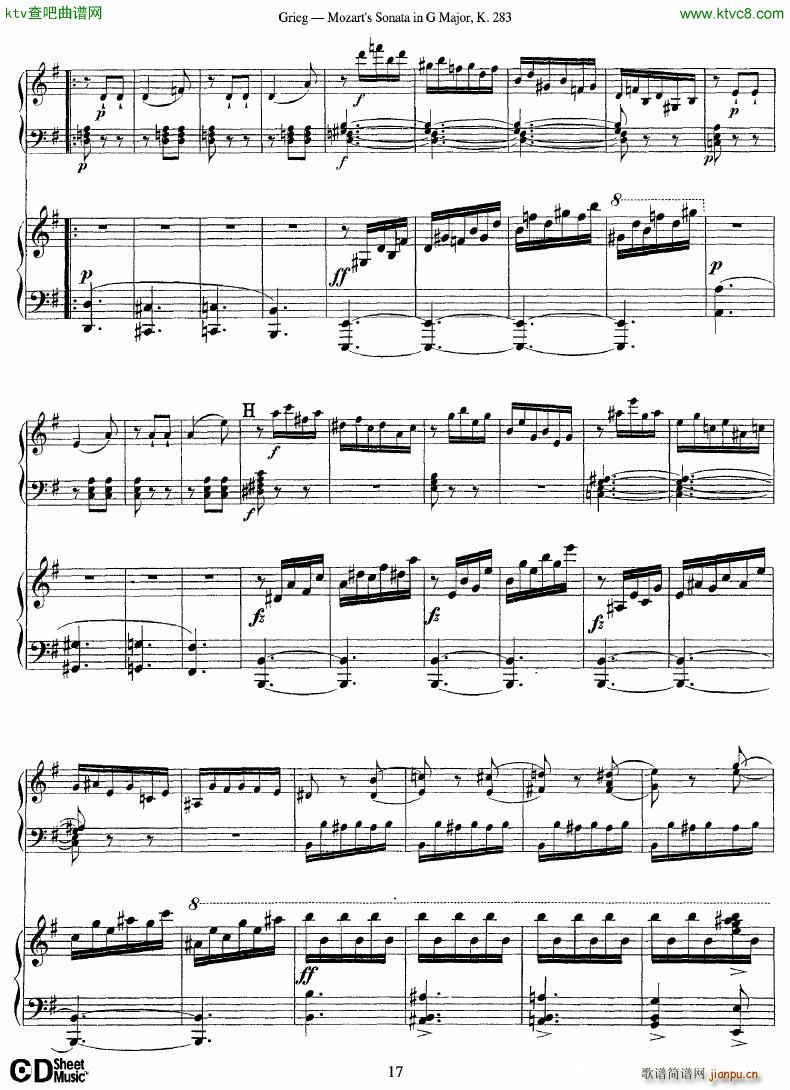 Grieg Sonata K 582 Mozart 2nd Piano Grieg(����V)17