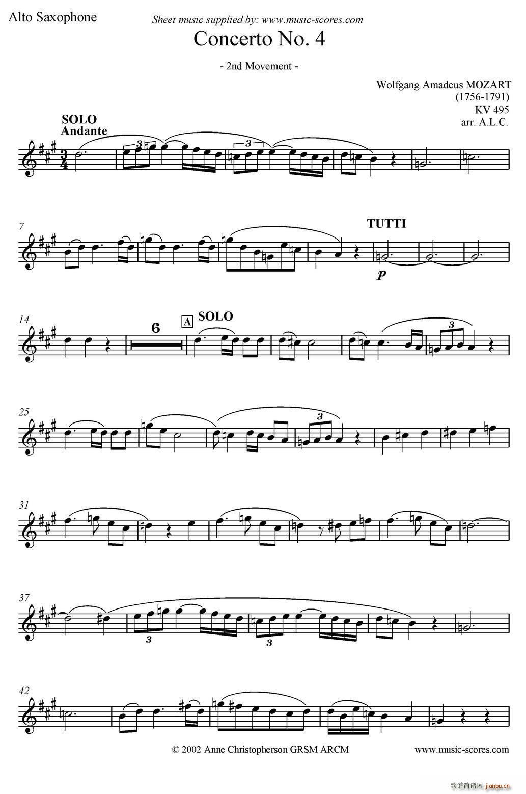 Mozart Concerto KV495 No 4 2st(ʮ�ּ�����)1