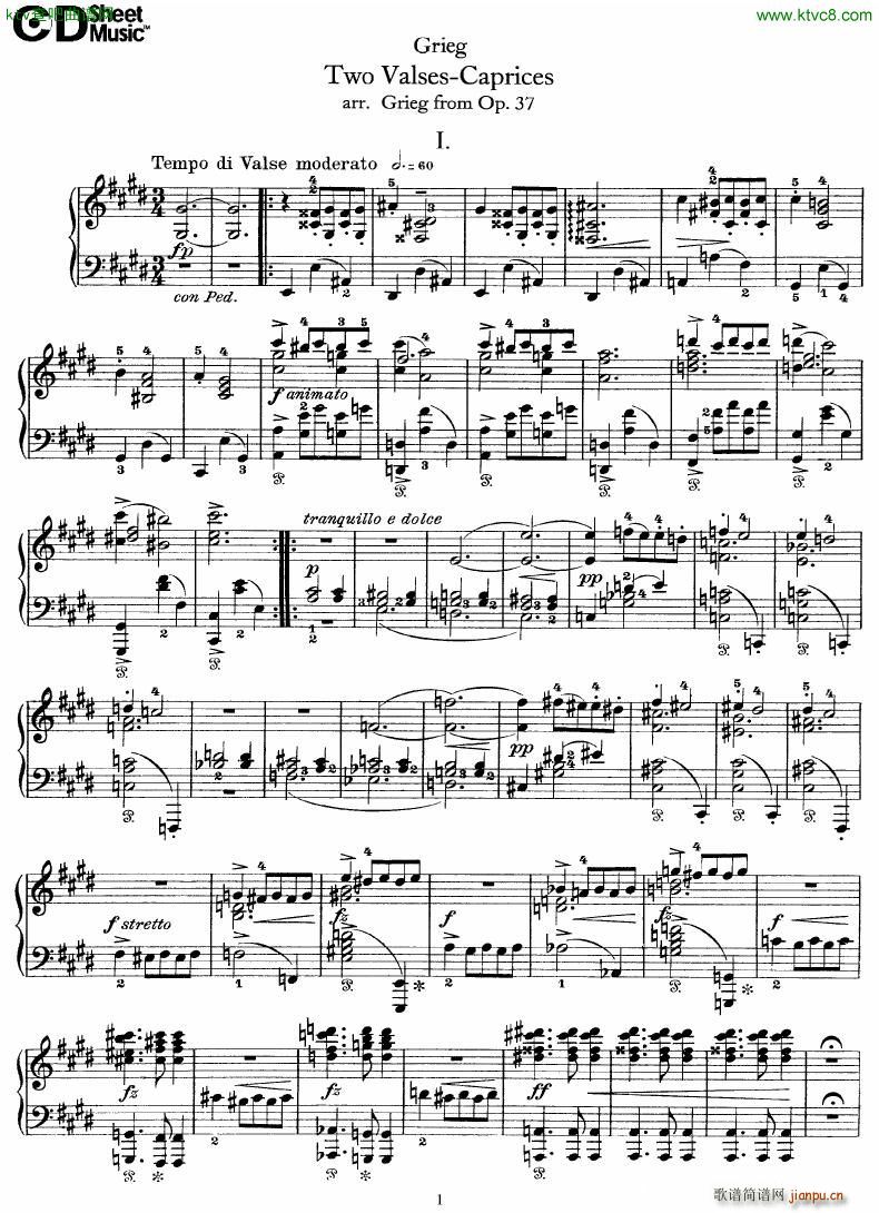 Grieg Two Valses Caprices(����V)1