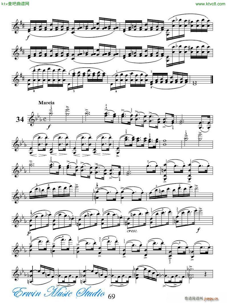 ���R�ɠ� 42�׾�����Rudolphe Kreutzer 42 Studies 29 34(ʮ�ּ�����)14