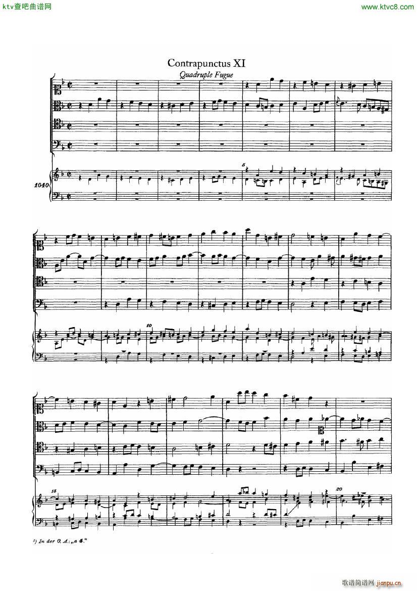 Bach JS BWV 1080 Kunst der Fuge part 2(����V)1