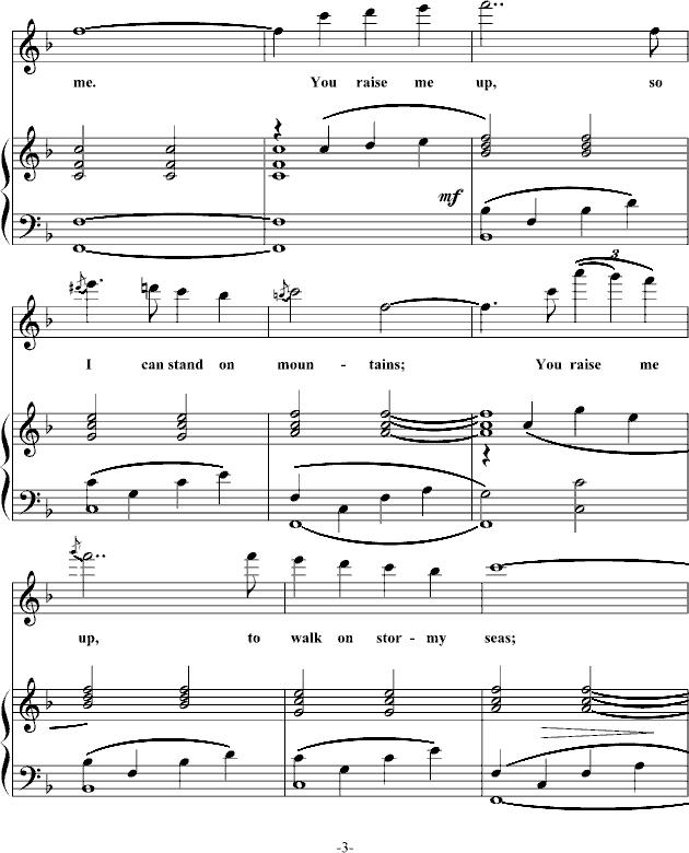 you raise me up�����V(����V)3