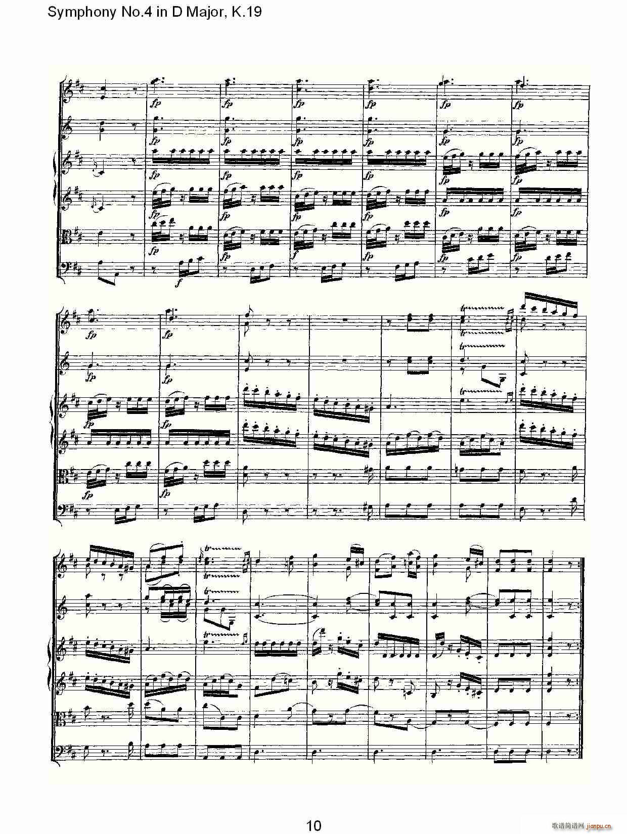 Symphony No.4 in D Major, K.19(ʮ�ּ�����)10