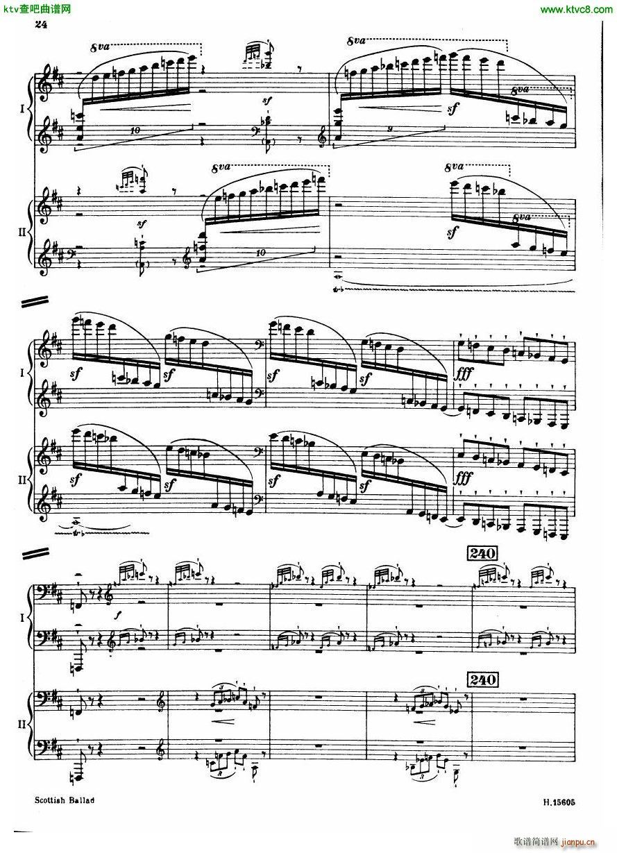 Britten Scottish Ballad op 26 arr for 2 pianos(����V)25