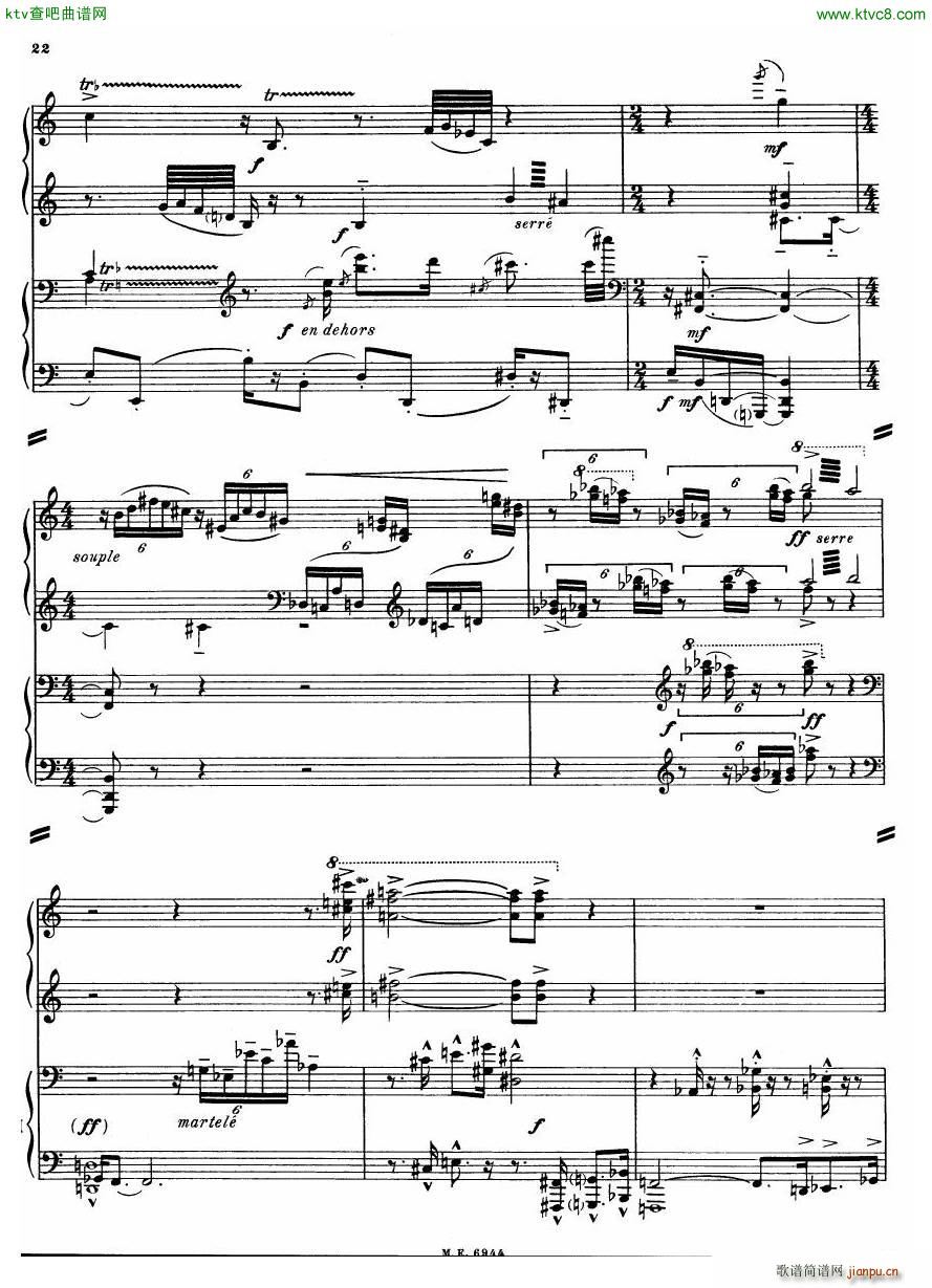 Auric Partita for two pianos(����V)22