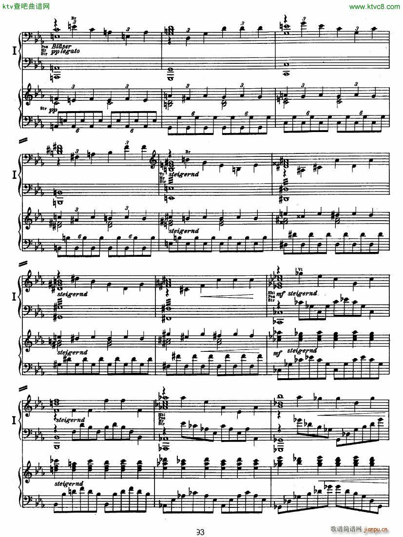 Bruckner Symphony No 4 4 hands arr ��(����V)42