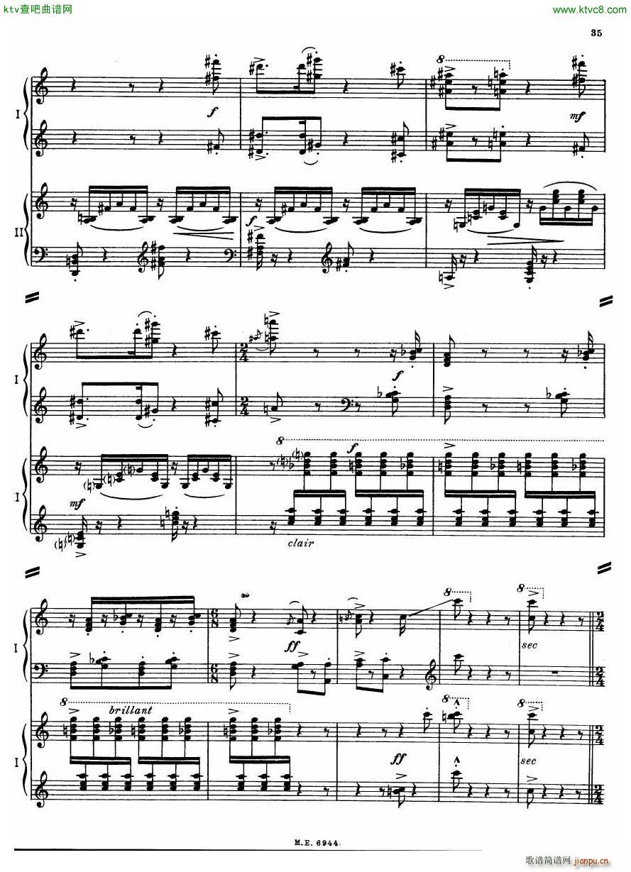 Auric Partita for two pianos(����V)35