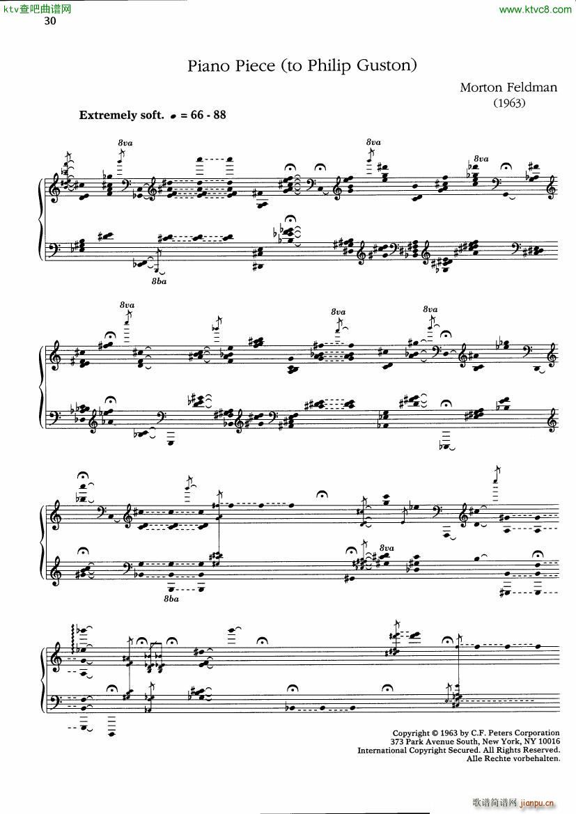Feldman Piano Piece to Philip Guston(����V)1