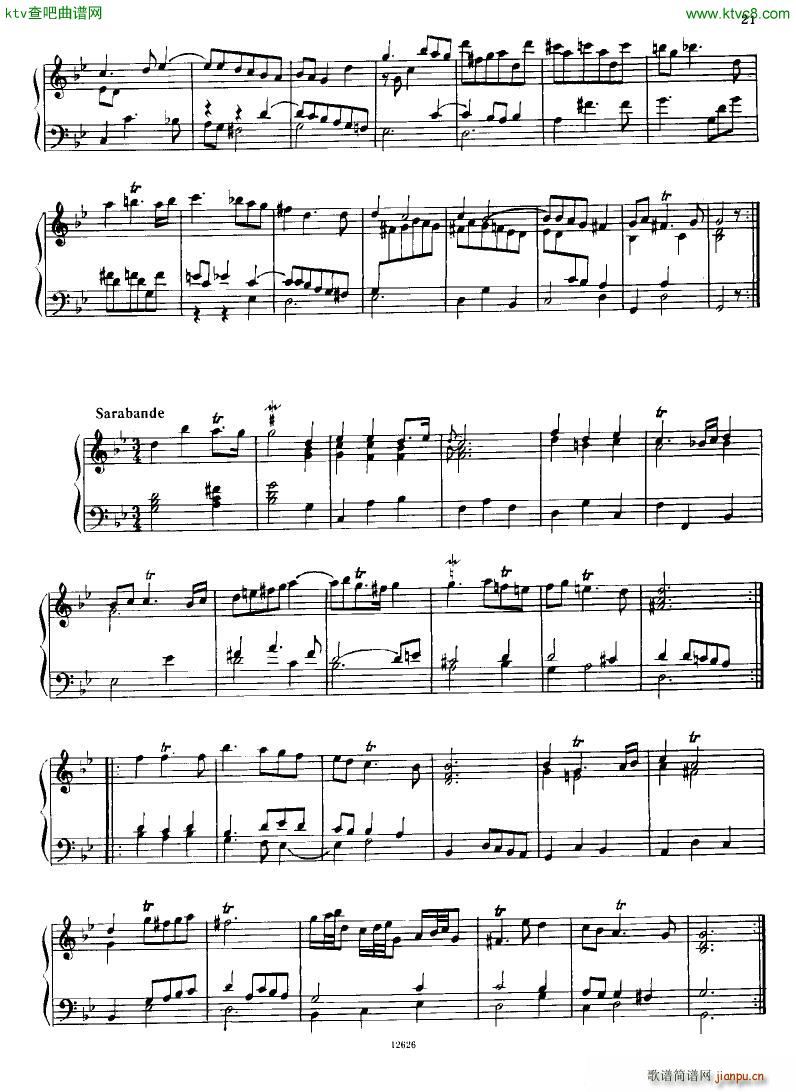 H ndel 1 Suiten for Piano Book 2(����V)21
