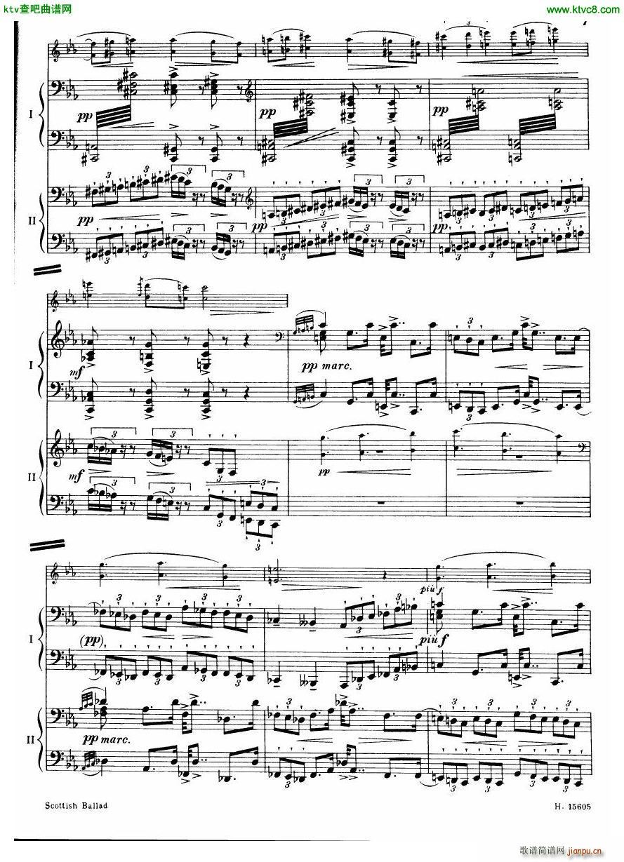 Britten Scottish Ballad op 26 arr for 2 pianos(����V)8