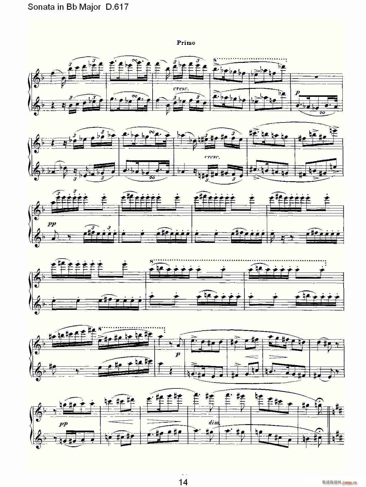 Sonata in Bb Major D.617(ʮ�ּ�����)14