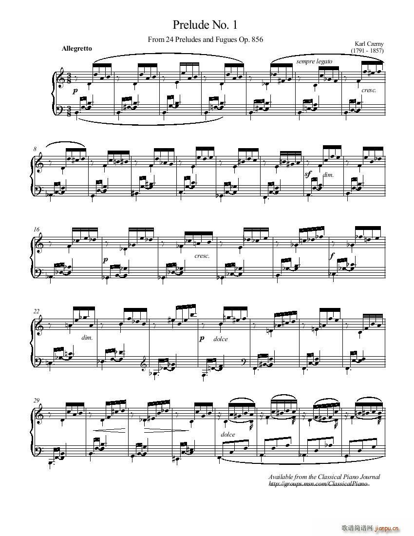 Czerny Prelude op 856(����V)1